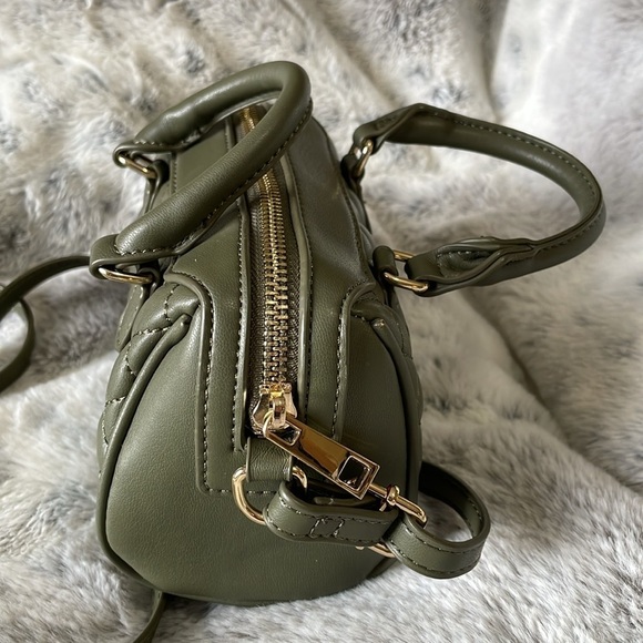 LIKE DREAMS | Olive Green | Quilted |Faux Leather | Mini | Crossbody Bag/Handbag - Picture 7 of 17